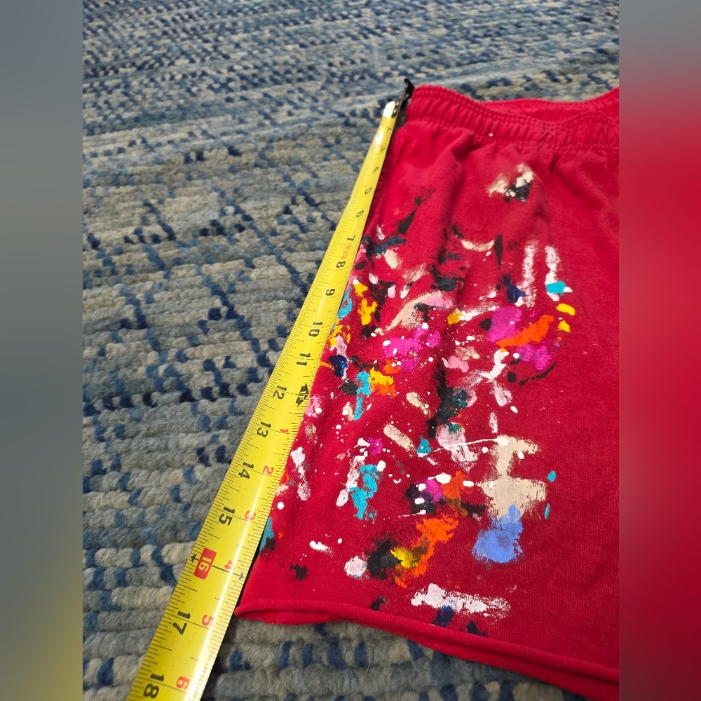 Gallery Dept Red Splatter Paint Insomnia Shorts - Picture 5 of 6